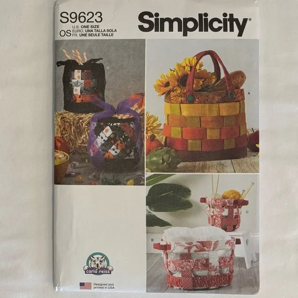 Simplicity Sewing Pattern Lot - Bags, Baskets, & Crafts -9310/9525/9623/9631 - Picture 4 of 6